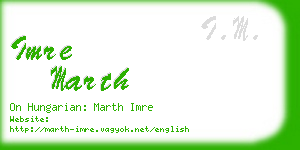 imre marth business card